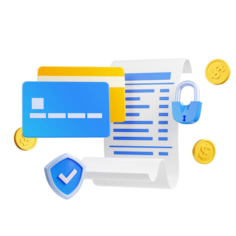 3d illustration of bank account types