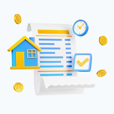 3d illustration of rights to new construction
